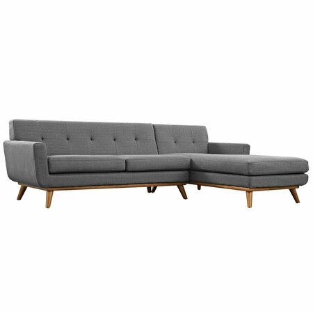 MODWAY FURNITURE Engage Right-Facing Sectional Sofa, Gray EEI-2119-DOR-SET